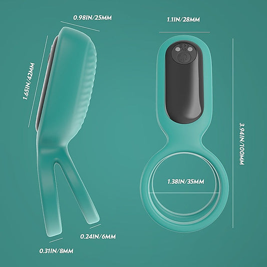 S-Hande Squidward 9 Functions Vibrating Cock Ring Green - Vibrating Cock Rings