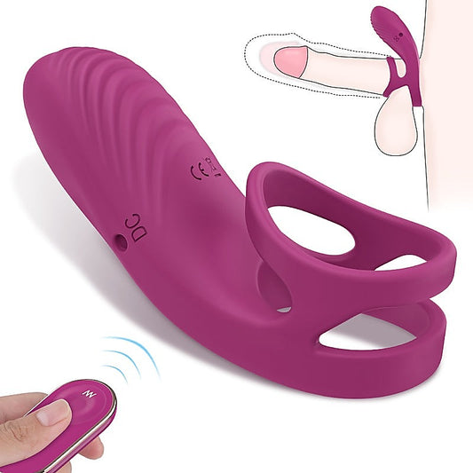 S-Hande Nicholas Waterproof and Rechargeable Cock Ring Claret - Vibrating Cock Rings
