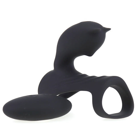 S-Hande Hi Fun Vibrating Mens Cock Ring With Clit Stimulation - Vibrating Cock Rings