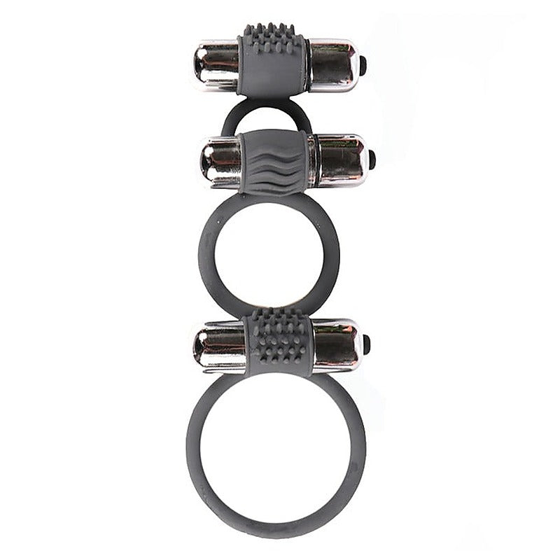 Three Ring 7 Model Vibration Cock Ring by BDStyle - Vibrating Cock Rings