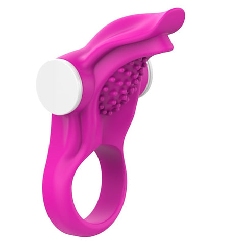 Tongue Shaped Multi Functions Mens Vibrating Cock Ring - Vibrating Cock Rings