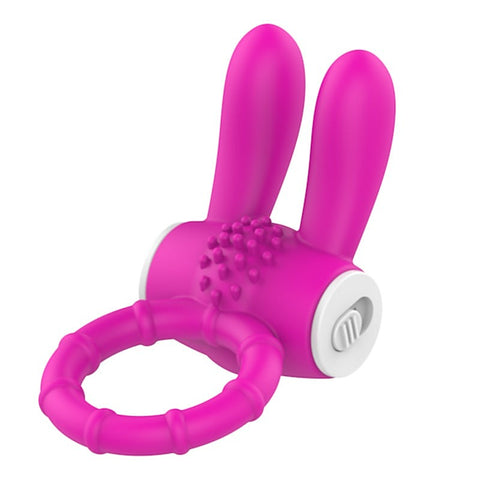 Rabbit Ear Multi Functions Vibrating Cock Ring by BDStyle - Vibrating Cock Rings
