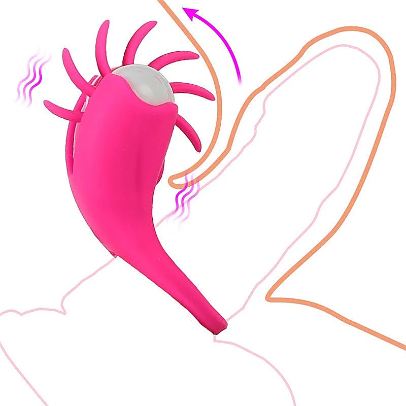 BDStyle Tongue Licking 10 Functions Cock Vibrator - Vibrating Cock Rings