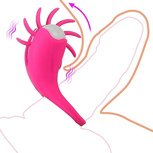 BDStyle Tongue Licking 10 Functions Cock Vibrator - Vibrating Cock Rings