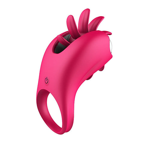 BDStyle Tongue Licking 10 Functions Cock Vibrator - Vibrating Cock Rings