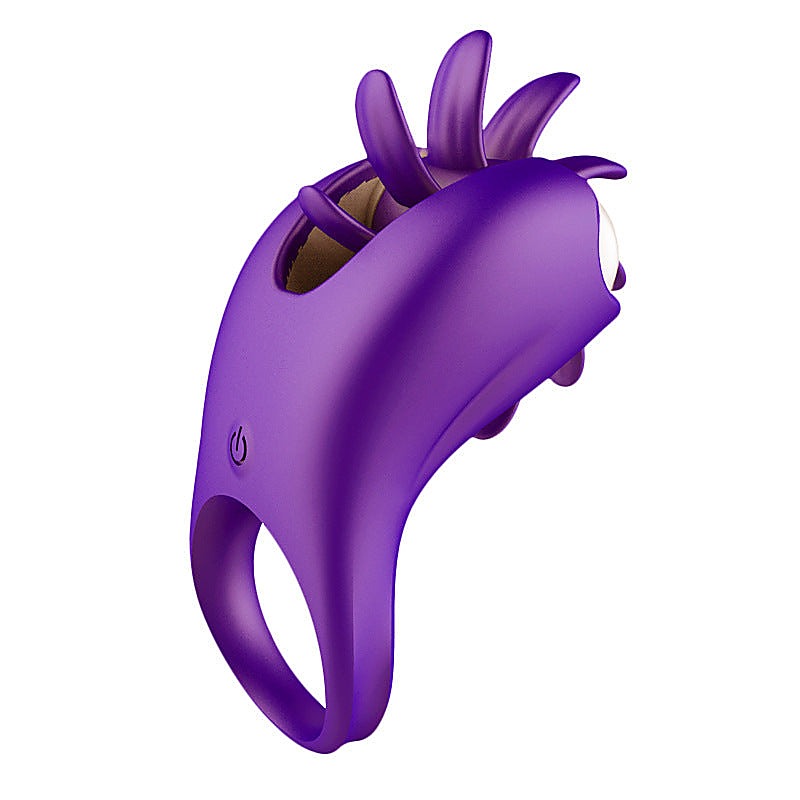 BDStyle Tongue Licking 10 Functions Cock Vibrator - Vibrating Cock Rings