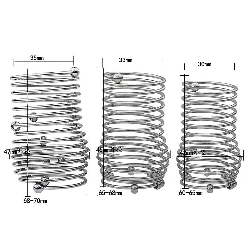 Stainless Steel Spring Cock Ring by BDStyle - Steel Cock Rings