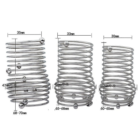 Stainless Steel Spring Cock Ring by BDStyle - Steel Cock Rings
