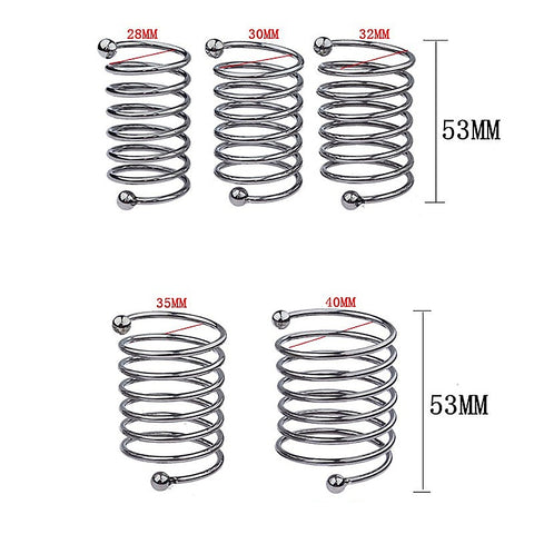 BDStyle Spring Style 6 Circle Mens Metal Glans Ring - Steel Cock Rings
