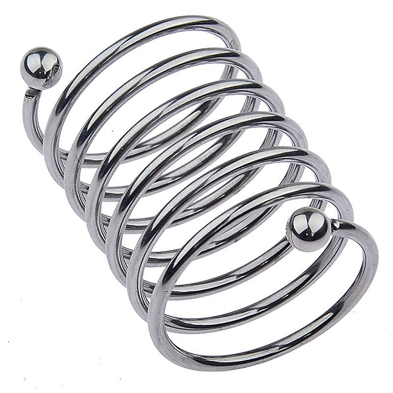 BDStyle Spring Style 6 Circle Mens Metal Glans Ring - Steel Cock Rings