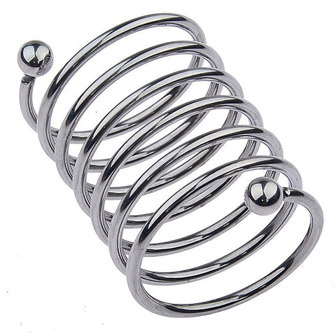 BDStyle Spring Style 6 Circle Mens Metal Glans Ring - Steel Cock Rings
