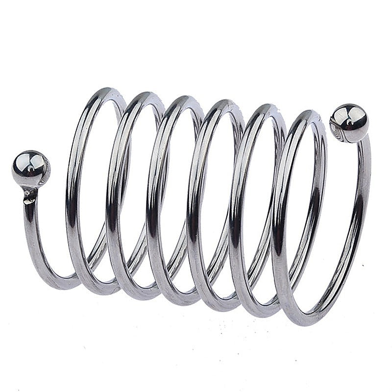 BDStyle Spring Style 6 Circle Mens Metal Glans Ring - Steel Cock Rings