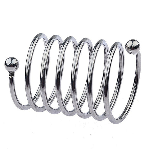 BDStyle Spring Style 6 Circle Mens Metal Glans Ring - Steel Cock Rings
