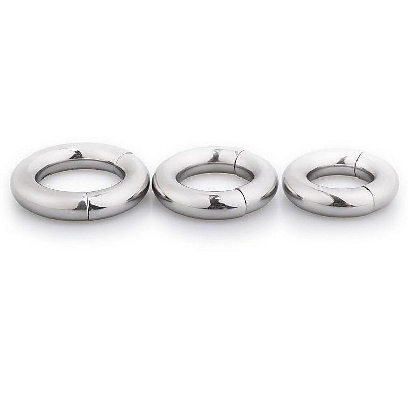 Stainless Steel Magnetic Men's Cock Ring by BDStyle - Steel Cock Rings