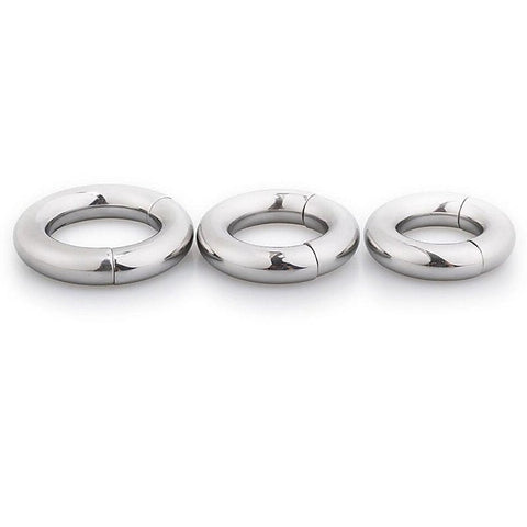 Stainless Steel Magnetic Men's Cock Ring by BDStyle - Steel Cock Rings
