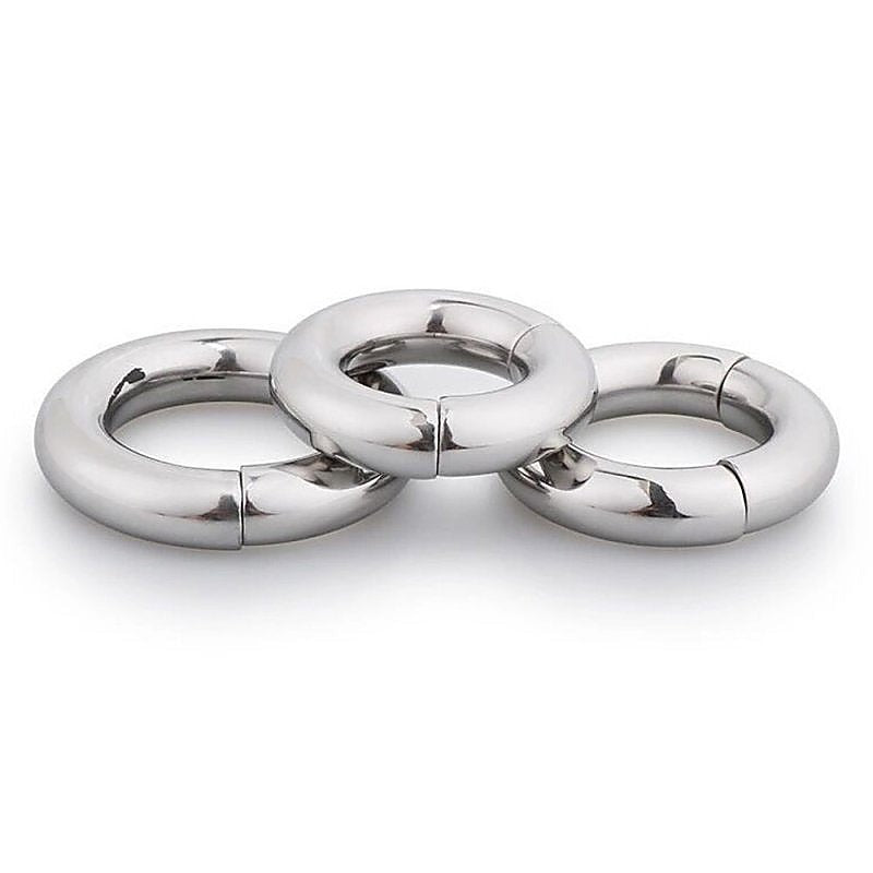 Stainless Steel Magnetic Men's Cock Ring by BDStyle - Steel Cock Rings