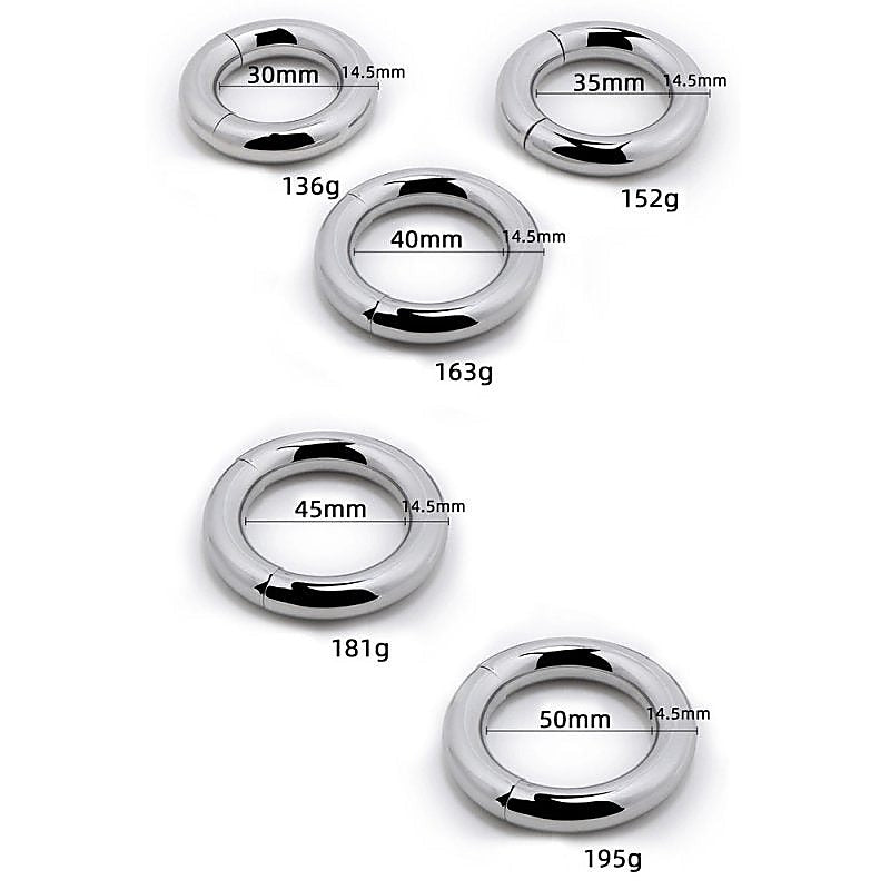 Stainless Steel Magnetic Men's Cock Ring by BDStyle - Steel Cock Rings