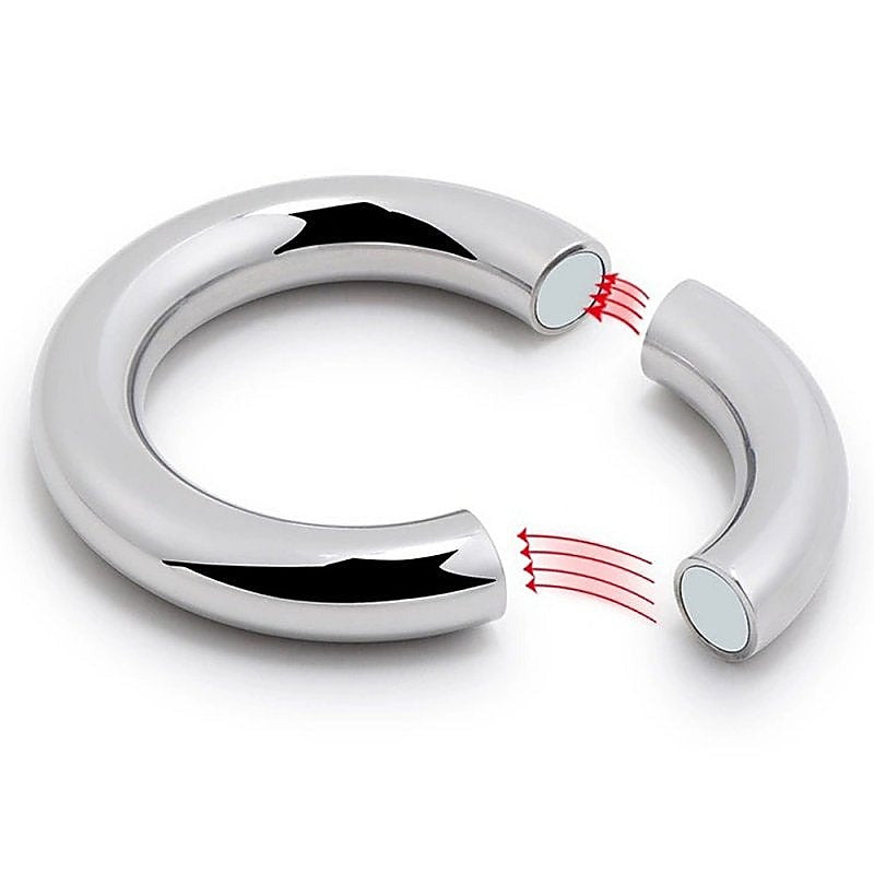Stainless Steel Magnetic Men's Cock Ring by BDStyle - Steel Cock Rings