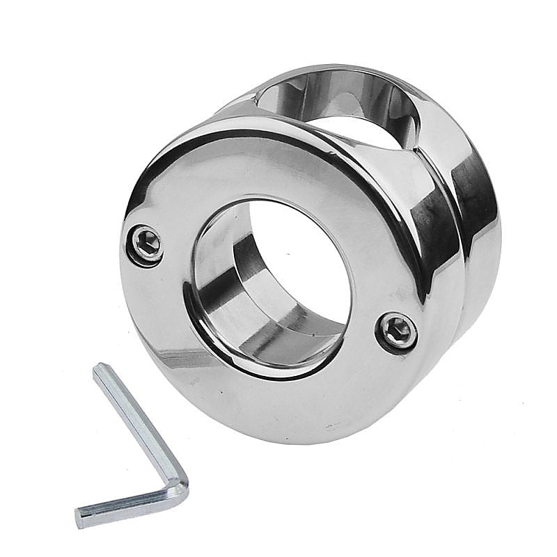 BDStyle Master Series Stainless Steel Male Penis Trap - Steel Cock Rings