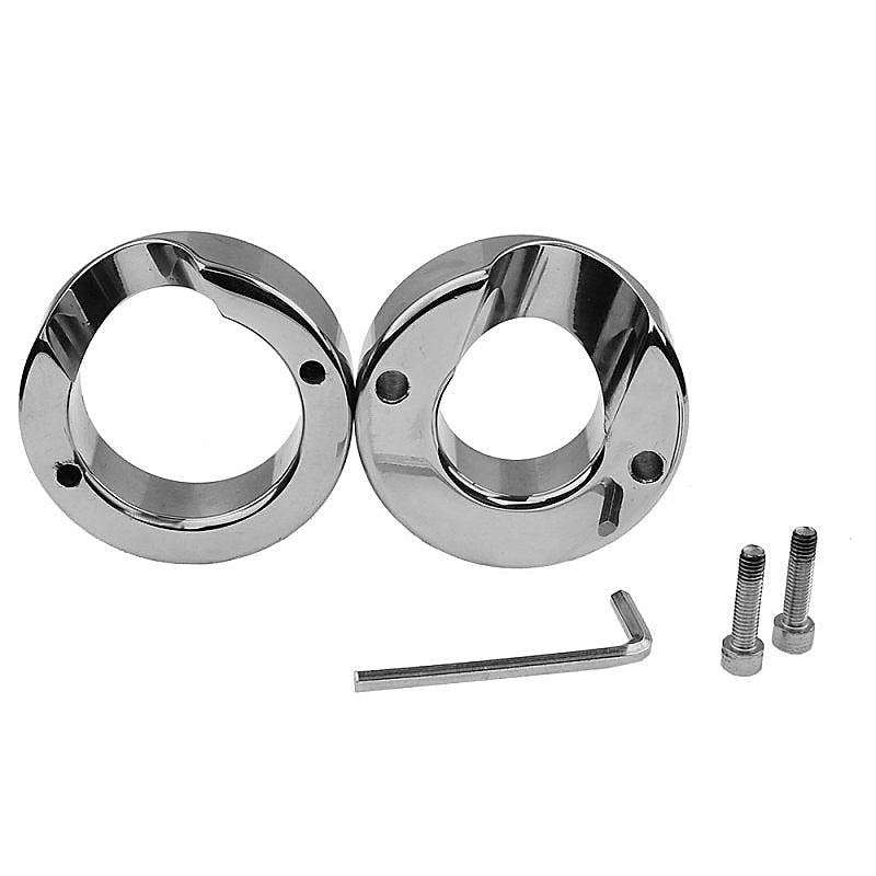 BDStyle Master Series Stainless Steel Male Penis Trap - Steel Cock Rings