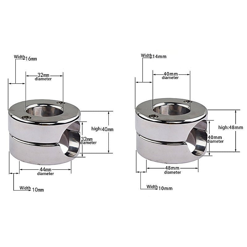 BDStyle Master Series Stainless Steel Male Penis Trap - Steel Cock Rings