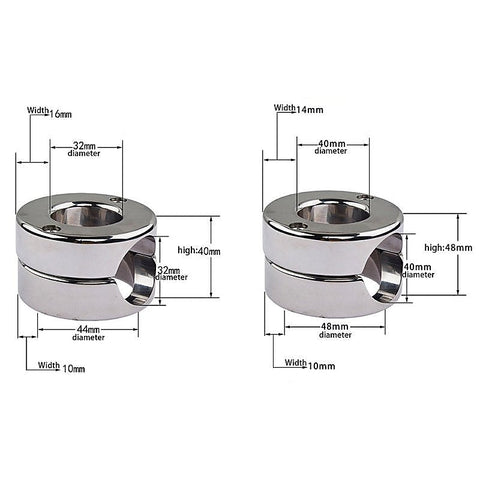 BDStyle Master Series Stainless Steel Male Penis Trap - Steel Cock Rings