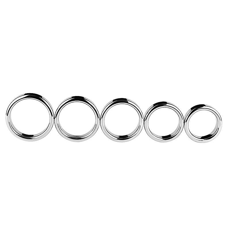 Chrome Stainless Steel Mens Cock Ring 1.5cm Height - Steel Cock Rings
