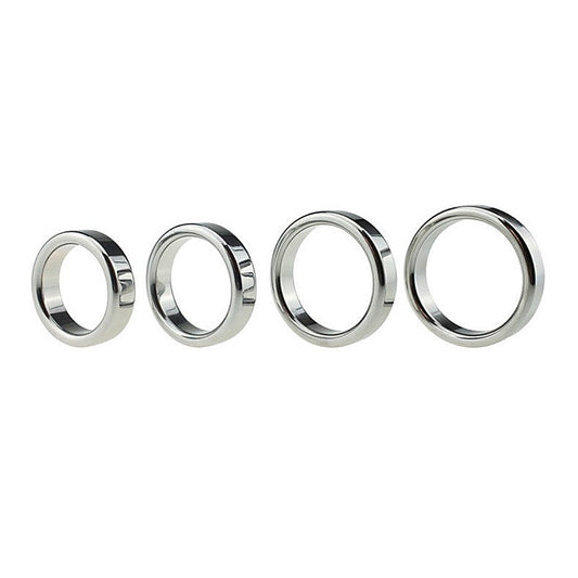 BDStyle Chrome Stainless Steel Mens Cock Ring 1.5cm Height - Steel Cock Rings
