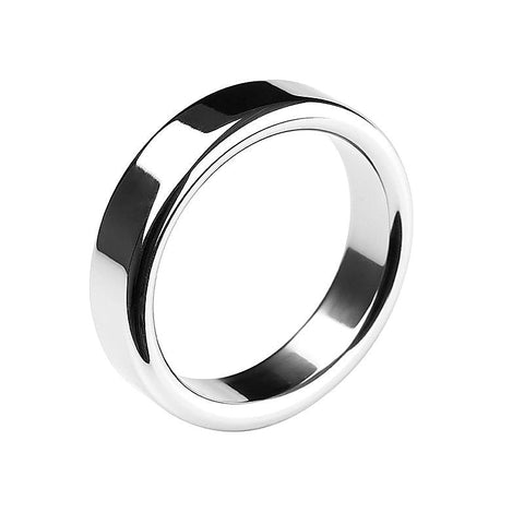 Chrome Stainless Steel Mens Cock Ring 1.5cm Height - Steel Cock Rings