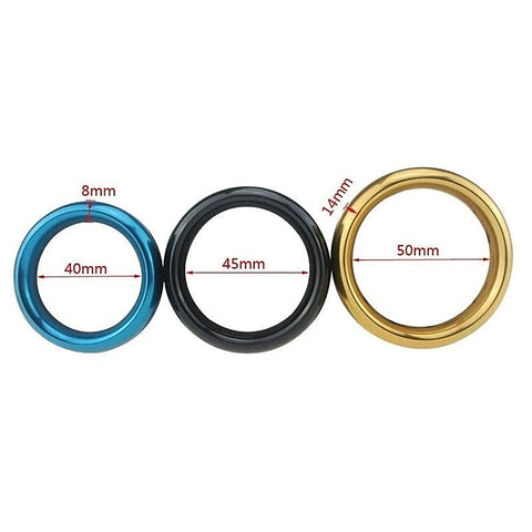 Aluminum Round Sex Delay Cock Ring by BDStyle - Steel Cock Rings