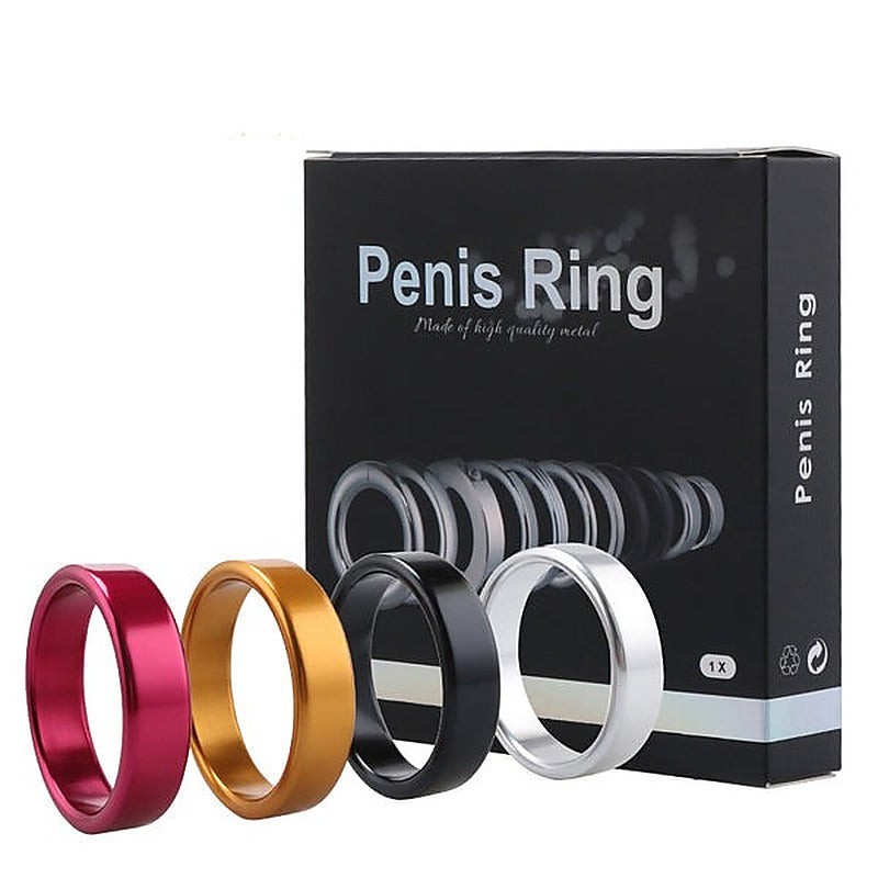 Colorful Sex Delay Aluminum Mens Cock Ring by BDStyle - Steel Cock Rings