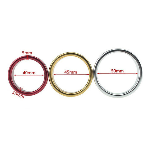 Colorful Erection Enhancer Aluminum Cock Ring by BDStyle - Steel Cock Rings