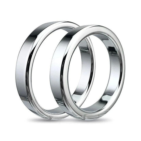 Chrome Stainless Steel Mens Cock Ring 1.2cm Height - Steel Cock Rings