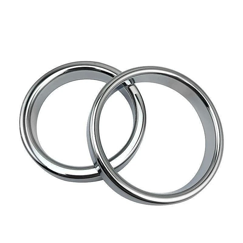 Chrome Stainless Steel Mens Cock Ring 1.2cm Height - Steel Cock Rings