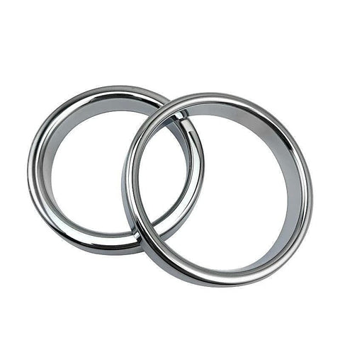 Chrome Stainless Steel Mens Cock Ring 1.2cm Height - Steel Cock Rings