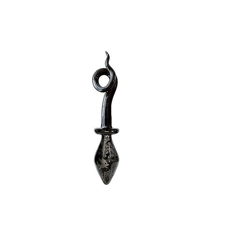 Fashionistas Glass Pig Tail Butt Plug by Icon Brands - Butt Plugs