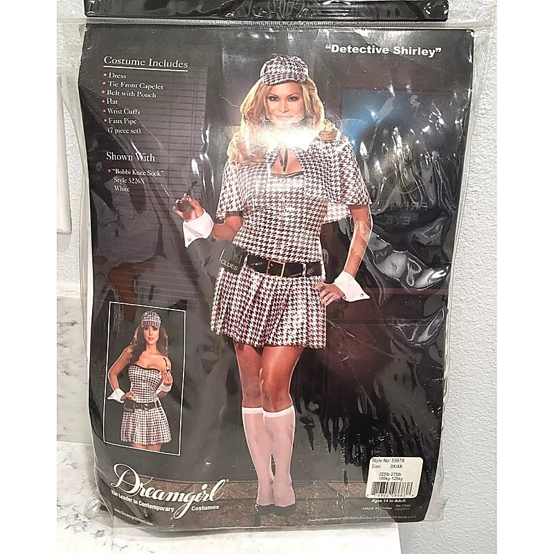 Dream Girl Halloween Detective Shirley Sexy Costume Medium - Fancy Dress Ups