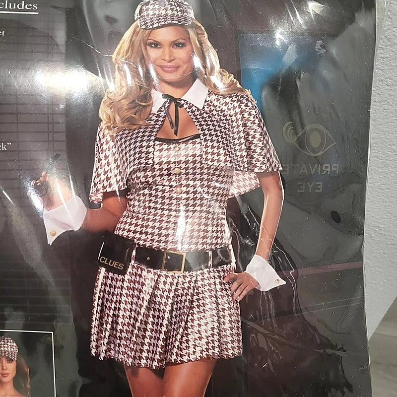 Dream Girl Halloween Detective Shirley Sexy Costume Medium - Fancy Dress Ups