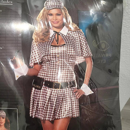 Dream Girl Halloween Detective Shirley Sexy Costume Medium - Fancy Dress Ups