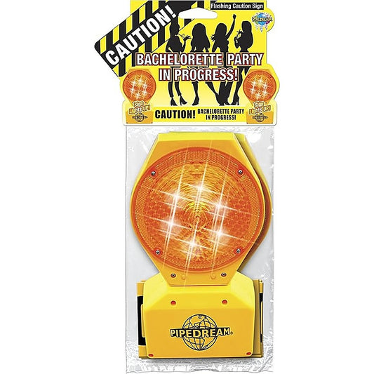 Pipedream Flashing Caution Zone Sign for Bachelorette Party - Party Gifts and Novelties