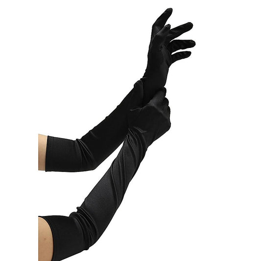 Baci Wrist Lenght Satin Evening Womens Hand Gloves - Wigs and Gloves