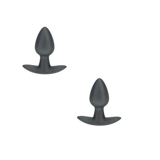 Shots OUCH! 6.5 cm Small Metallic Silicone Butt Plug - Butt Plugs