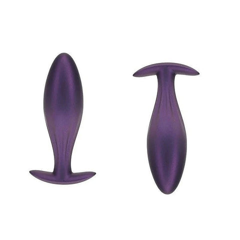 OUCH! Oval Shaped Metallic Anal Plug by Shots Toys - Butt Plugs