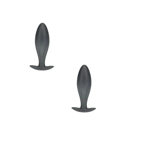 OUCH! Oval Shaped Metallic Anal Plug by Shots Toys - Butt Plugs