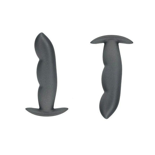 Shots OUCH! Finger Shaped 11.7 cm Metallic Silicone Butt Plug - Butt Plugs