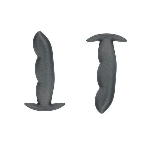 Finger Shaped Metallic Silicone Butt Plug by Shots Toys - Butt Plugs