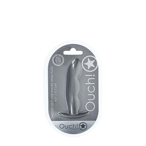 Finger Shaped Metallic Silicone Butt Plug by Shots Toys - Butt Plugs