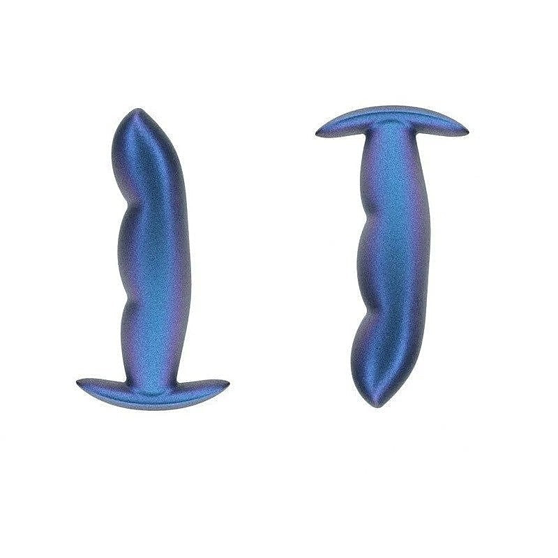 Finger Shaped Metallic Silicone Butt Plug by Shots Toys - Butt Plugs