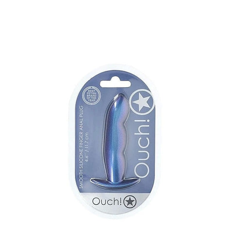 Finger Shaped Metallic Silicone Butt Plug by Shots Toys - Butt Plugs