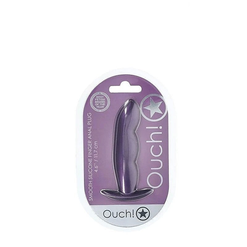 Finger Shaped Metallic Silicone Butt Plug by Shots Toys - Butt Plugs
